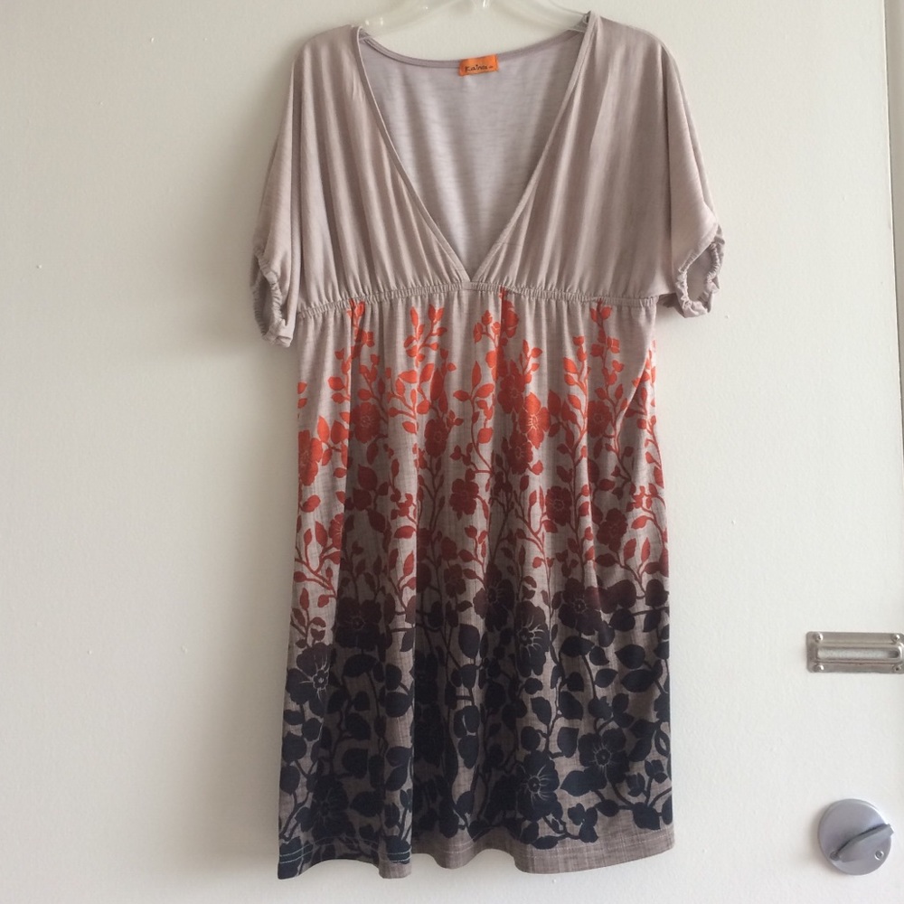 Kainos empire waist ombré floral knit dress